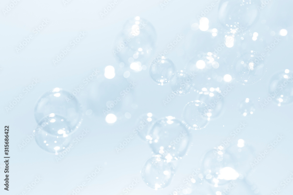 Beautiful fresh soap bubbles floating background Stock Photo | Adobe Stock