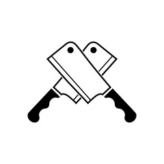 cooking knife icon vector logo