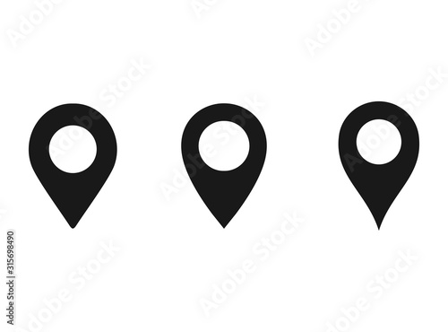Fotografía Location pin icon vector Illustration,