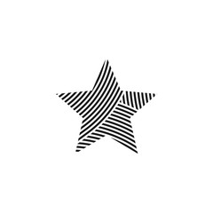 Wall Mural - star line logo vector icon design template