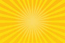 Yellow Shiny Starburst Background. Vector Illustration