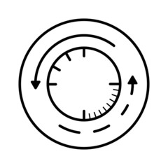 	 real time data outline icon. isolated line vector illustration from general collection.