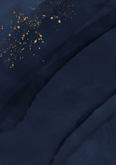 Wall Mural - modern abstract background with golden splashes. blue watercolor stains of different colors. waterco
