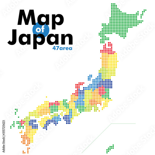 ドット描写の日本地図のイラスト 47都道府県別データ グラフィック素材 白背景 Buy This Stock Vector And Explore Similar Vectors At Adobe Stock Adobe Stock