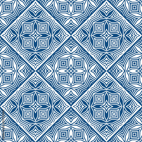 Abstract seamless geometric pattern. Some forms smoothly transform into other...