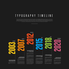 Wall Mural - Vector Infographic typography timeline report template