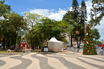 Novo Hamburgo, Rio Grande do Sul, Brazil- Christmas tree in the center of the city