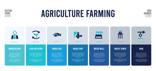 web banner design with agriculture farming concept elements.