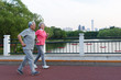 © View Stock - Elderly couple in the outdoor running