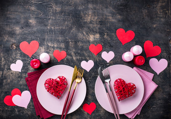 Poster - Valentines Day festive table setting