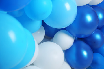 Many color balloons as background. Party decor