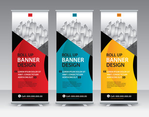 Roll up banner stand template Creative design, Modern Exhibition Advertising, flyer, presentation, pull up, web banner, leaflet, j-flag, x-stand, x-banner, poster, display, vector eps10