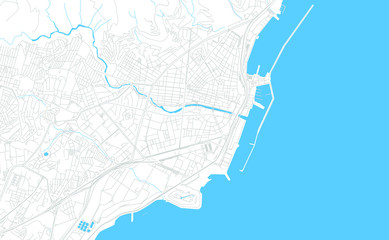 Wall Mural - Santa Cruz de Tenerife, Spain bright vector map