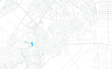 Getafe, Spain bright vector map