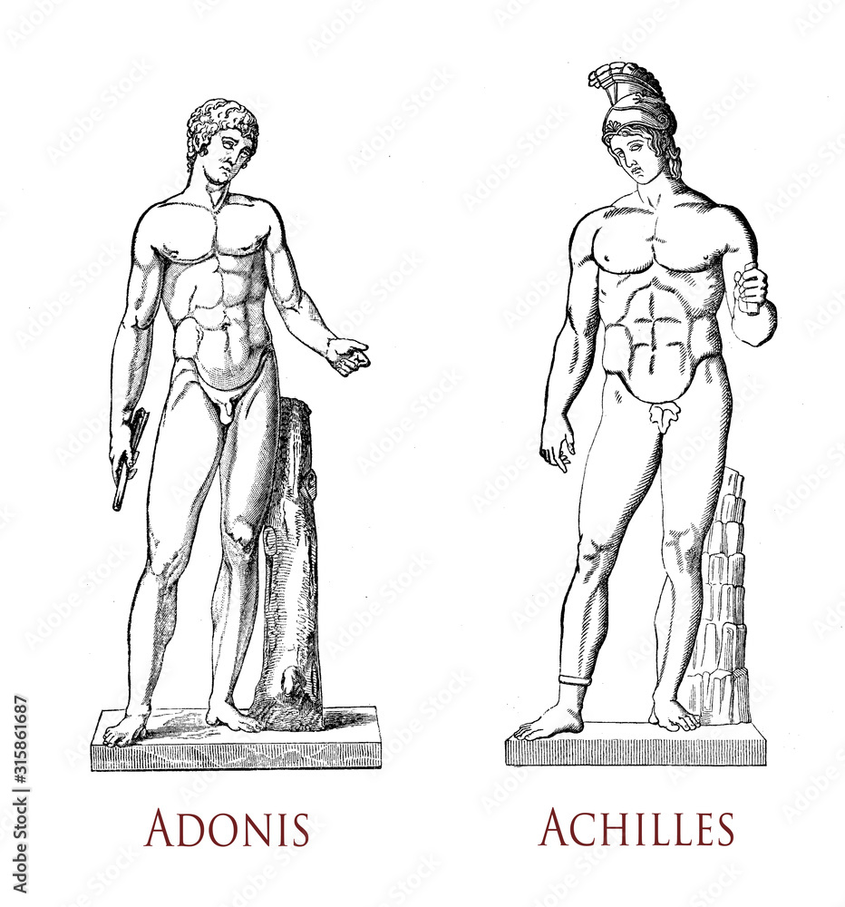 Stock-Illustration „Greek male beauty: musculature and grace of the ...