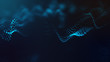 © putilov_denis - Abstract futuristic -  technology with polygonal shapes on dark blue background.  Design digital technology concept.