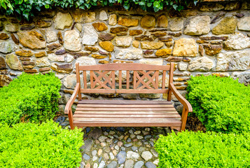 Poster - wooden parkbench