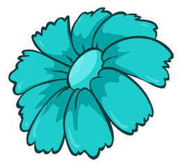 Poster - Single flower in blue color