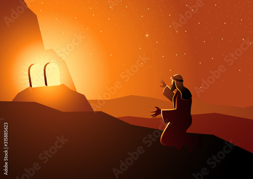 Fotografía Moses received the Ten Commandments