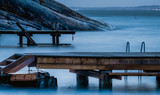 Fototapeta Fototapety pomosty - Oslofjord, plaża Krokstrand w Son koło Vestby w gminie Viken w Norwegii, Skandynawia, Europa