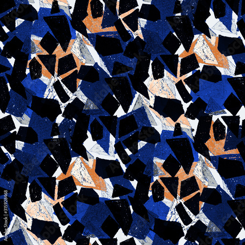 Creative seamless pattern with beautiful bright geometric elements. Colorful ...