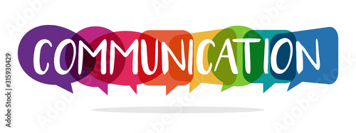 Fotomural communication concept with speech bubbles, vector illustration