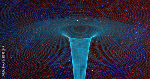 Study of quantum energy physics model of molecules and nuclear energy 3d renderi Tableau sur Toile