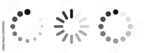 Cuadros en Lienzo set of loading icons. load. load bar icons