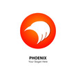 Phoenix abstract logo. modern template. for corporate brands and graphic design. illustration vector