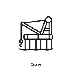 Canvas Print - crane icon vector sign symbol