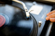 © Mat Rick Photography - closeup of a record player and hand