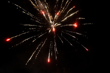 Fireworks bursting with color for new years and the holidays