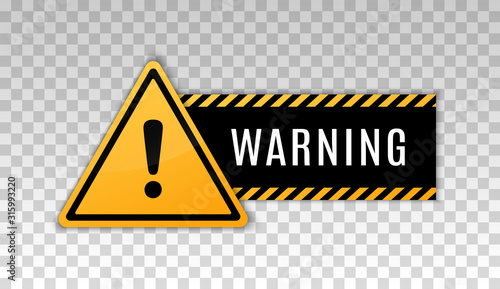 Cuadros en Lienzo Warning caution board to attract attention