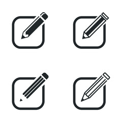 Fototapete - Edit text icon template color editable. Edit symbol vector sign isolated on white background illustration for graphic and web design.