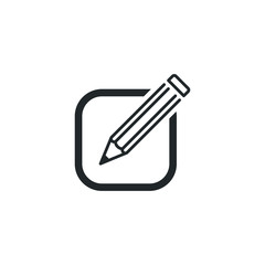 Fototapete - Edit text icon template color editable. Edit symbol vector sign isolated on white background illustration for graphic and web design.
