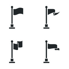 Leinwandbilder - flag icon template color editable. flag symbol vector sign isolated on white background illustration for graphic and web design.