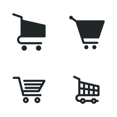 Poster - Shop basket icon template color editable. Trolley, shopping cart symbol vector sign isolated on white background illustration for graphic and web design.