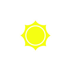 Aufkleber - Sun icon template color editable. Sun symbol vector sign isolated on white background illustration for graphic and web design.