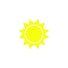 Aufkleber - Sun icon template color editable. Sun symbol vector sign isolated on white background illustration for graphic and web design.