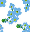 blue flower vector pattern