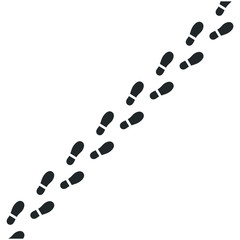 Poster - Footsteps icon template color editable. Human footprint symbol vector sign isolated on white background illustration for graphic and web design.
