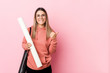 © Asier - Young woman studying architecture smiling and raising thumb up