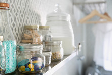 Organizing Jars In Laundry Room