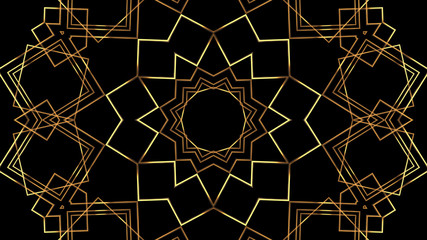 Wall Mural - 20s retro style. abstract art deco style linear geometric gold pattern 1920s vintage background.