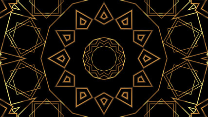 Wall Mural - 20s retro style. abstract art deco style linear geometric gold pattern 1920s vintage background.