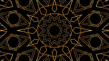 Wall Mural - 20s retro style. abstract art deco style linear geometric gold pattern 1920s vintage background.
