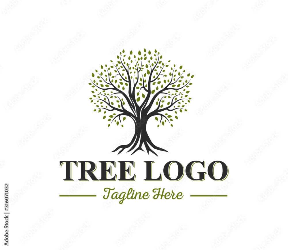 Tree of Life Logo Design Vector Inspiration Stock Vector | Adobe Stock