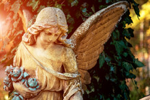 Positive, Affirming Image With An Angel Figure In Sunlight. A Symbol Of Hope, Comfort, Compassion And Psychological Help.