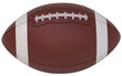 American football on white background