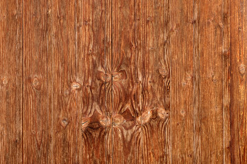 Wall Mural - Background Of Brown Rustic Wood. Wooden Textures With Knots Closeup.